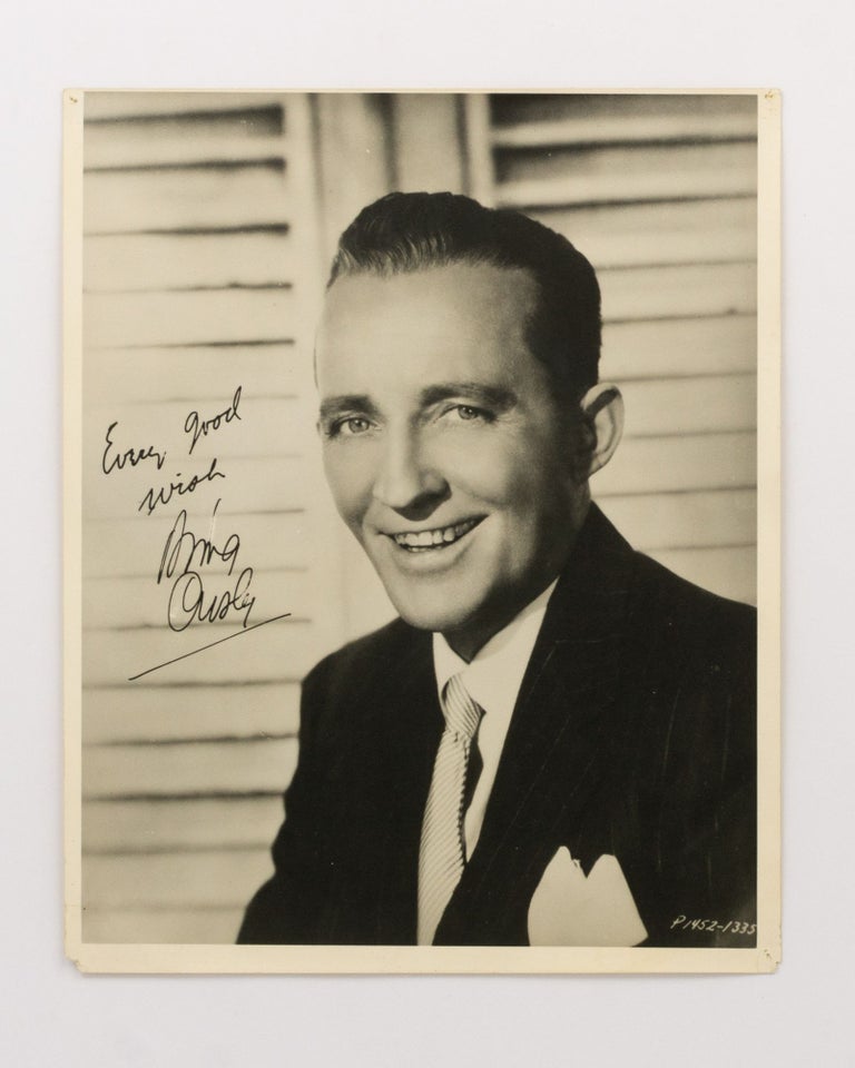 Item #134754 A signed portrait photograph of the popular and influential American singer and actor Bing Crosby (1903-1977). Bing CROSBY.