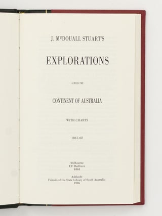 Explorations across the Continent of Australia .... 1861-62