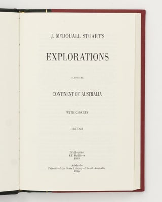 Explorations across the Continent of Australia .... 1861-62