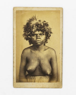 Item #135189 A striking carte de visite portrait of an Indigenous woman. Indigenous Australian...