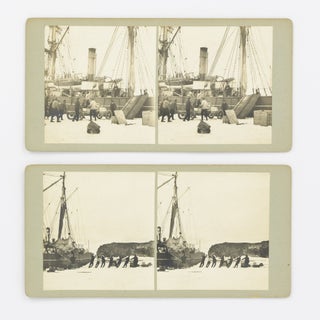 Item #135312 Two vintage stereophotographs from Shackleton's British Antarctic Expedition,...