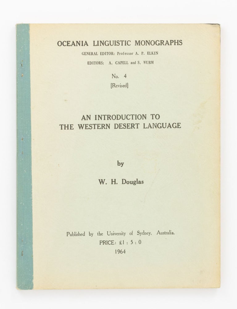 An Introduction to the Western Desert Language. A Pedagogical ...