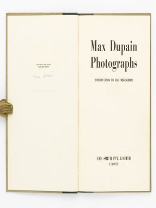 Max Dupain Photographs. Introduction by Hal Missingham