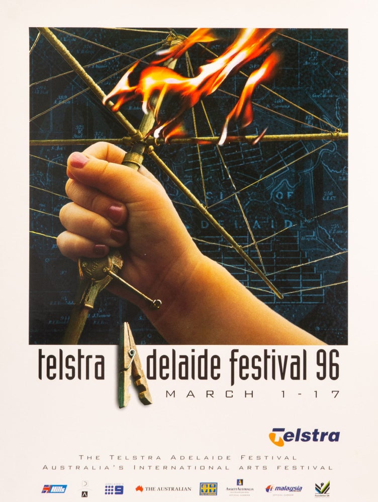 Item #136014 A poster advertising the 'Telstra Adelaide Festival 96 | March 1-17'. Adelaide Festival of Arts 1996.
