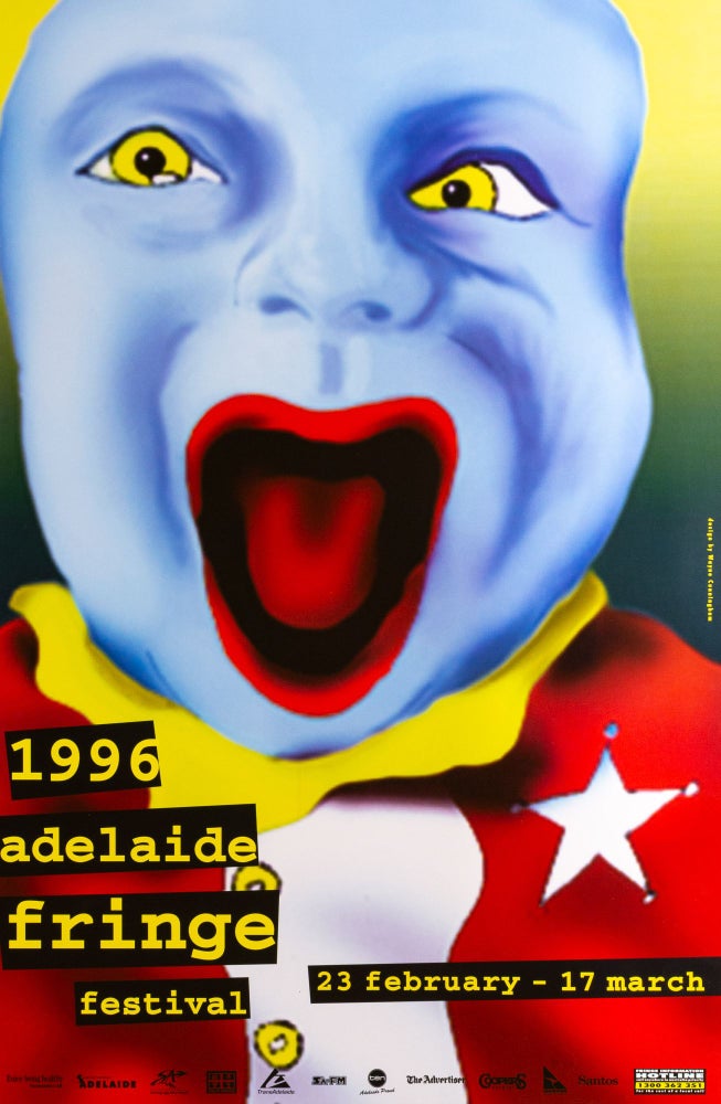 Item #136016 A poster advertising the '1996 Adelaide Fringe Festival | 23 February - 17 March'. Adelaide Fringe Festival 1996.