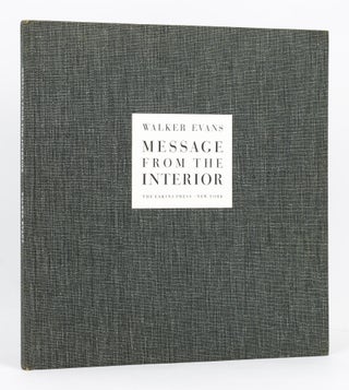 Item #136054 Message from the Interior. Walker EVANS