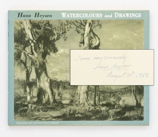 Item #136170 Hans Heysen. Watercolours and Drawings. Hans HEYSEN, Sir Lionel LINDSAY, James S....
