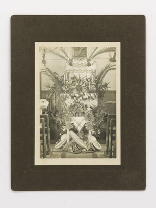 Item #136174 A vintage photograph of 'Immanuel Kirche ... Lights Pass' featuring the altar...