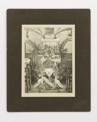 Item #136174 A vintage photograph of 'Immanuel Kirche ... Lights Pass' featuring the altar...