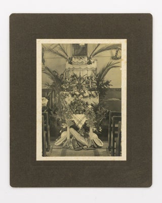 Item #136175 A vintage photograph of 'Immanuel Kirche ... Lights Pass' featuring the altar...