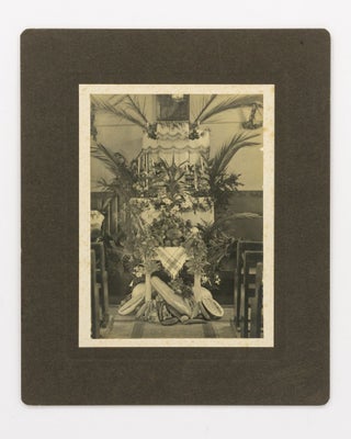 Item #136175 A vintage photograph of 'Immanuel Kirche ... Lights Pass' featuring the altar...