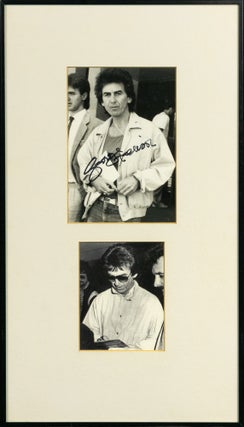 Item #136216 An original signed portrait photograph of George Harrison. The Beatles, George HARRISON