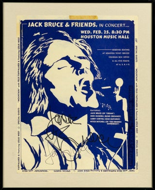 Item #136226 Jack Bruce & Friends, in concert. Wed. Feb. 25. [1970] ... Houston Music Hall [a...