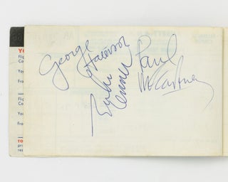 Item #136229 An Ansett-ANA airline ticket signed by George Harrison, John Lennon and Paul...