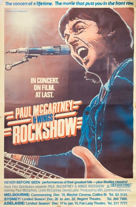 Item #136245 In Concert. On Film. At Last. Paul McCartney & Wings Rockshow [a vintage 1980...