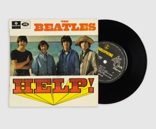 Item #136300 Help! [a 7-inch EP signed on the cover by Ringo Starr]. The Beatles, Ringo STARR