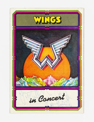 Item #136312 Wings in Concert [cover title for the 1975 Australian tour programme, signed by Paul...