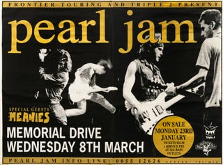 Item #136380 Frontier Touring and Triple J present Pearl Jam ... Memorial Drive, Wednesday 8th...