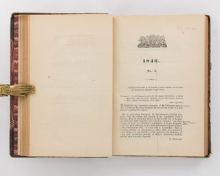 The Acts and Ordinances of South Australia ... A bound volume containing Numbers 3, 8 and 17 of 1844, plus all Acts and Ordinances for the years 1845 to 1848 inclusive