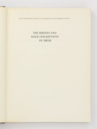 The Shrines and Rock-Inscriptions of Ibrim