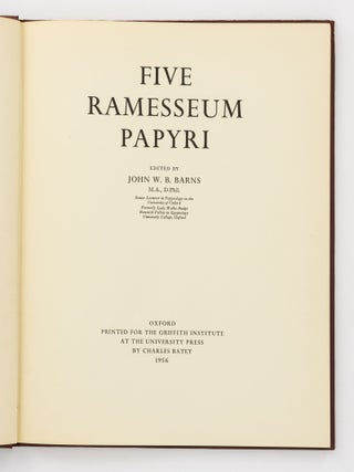 Five Ramesseum Papyri