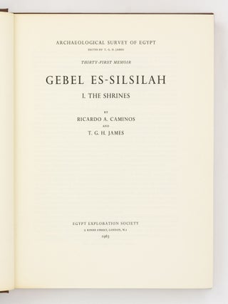 Gebel Es-Silsilah. I: The Shrines