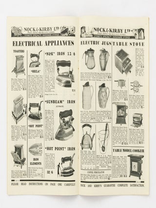 Nock & Kirby Ltd. Cutlery & Electrical Catalogue [cover title]