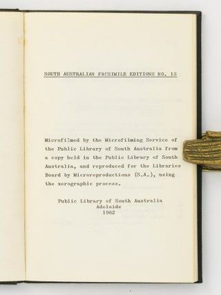 Secondary Towns Association, formed for the purchasing of One or More Special Survey or Surveys of Land in South Australia, for Sites for Secondary Towns