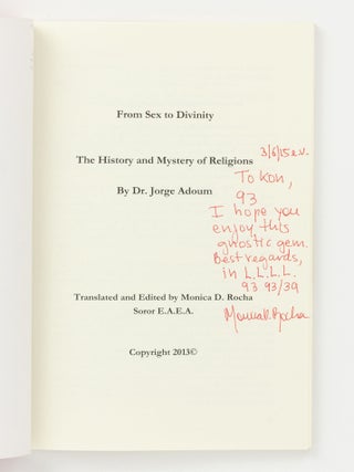 From Sex to Divinity. The History and Mystery of Religions. Translated and edited by Monica D. Rocha