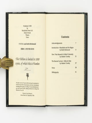 The Forbidden Lecture. Gilles de Rais