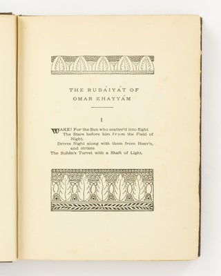 The Rubaiyat of Omar Khayyam. Translated into English verse by Edward Fitzgerald, with illustrations photographed from life studies by Adelaide Hanscom and Blanche Cumming