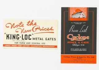 Catalogue No. 48, January 1937. Cyclone Fence & Gate Co. Pty. Ltd. [The Gateway to Quality Products by Cyclone ... (cover title)]