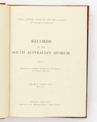 Description of Toas or Australian Aboriginal Direction Signs. [Contained in] Records of the South Australian Museum. Vol. I