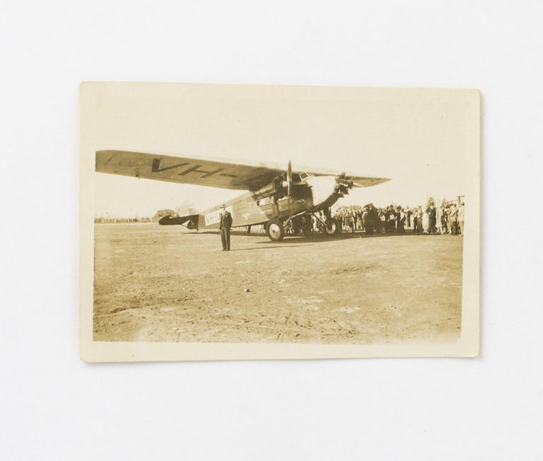 Item #138546 A vintage photograph of the aeroplane 'Southern Sky' (VH-UMH), one of several Avro 618 Ten aircraft operated by Australian National Airways, the short-lived airline of Charles Kingsford Smith and Charles Ulm. Sir Charles KINGSFORD SMITH.