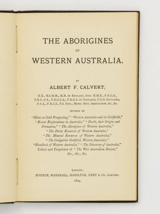 The Aborigines of Western Australia
