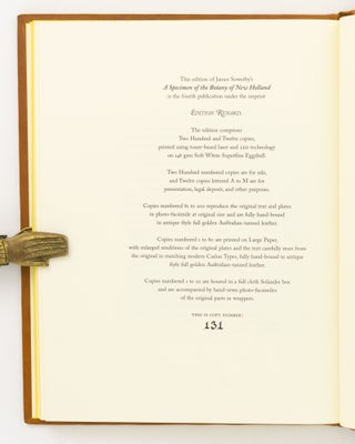 A Specimen of the Botany of New Holland, by James Edward Smith .... The Figures by James Sowerby