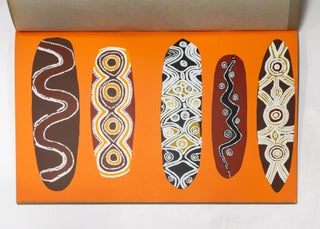 A collection of portfolios of Indigenous Australian art produced by Newcraft Publicity in the late 1960s, with a generic introductory text on the cave art and bark paintings of Australia by Charles P. Mountford