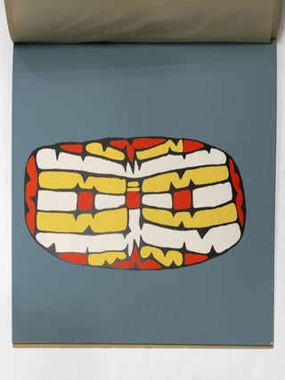 A collection of portfolios of Indigenous Australian art produced by Newcraft Publicity in the late 1960s, with a generic introductory text on the cave art and bark paintings of Australia by Charles P. Mountford