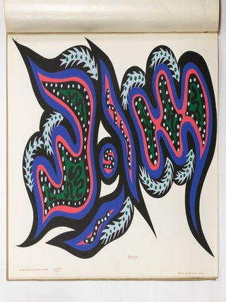 A collection of portfolios of Indigenous Australian art produced by Newcraft Publicity in the late 1960s, with a generic introductory text on the cave art and bark paintings of Australia by Charles P. Mountford