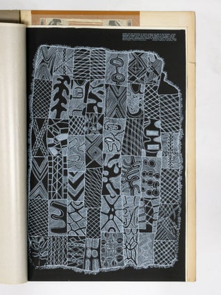 A collection of portfolios of Indigenous Australian art produced by Newcraft Publicity in the late 1960s, with a generic introductory text on the cave art and bark paintings of Australia by Charles P. Mountford
