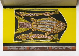 A collection of portfolios of Indigenous Australian art produced by Newcraft Publicity in the late 1960s, with a generic introductory text on the cave art and bark paintings of Australia by Charles P. Mountford