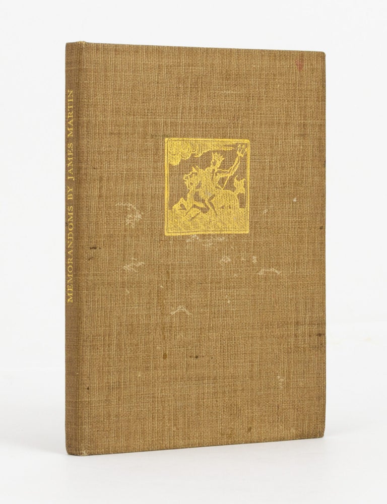 Item #139232 Memorandoms by James Martin. Edited by Charles Blount. James MARTIN.