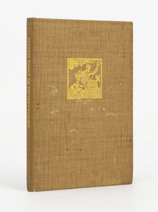 Item #139232 Memorandoms by James Martin. Edited by Charles Blount. James MARTIN