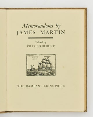 Memorandoms by James Martin. Edited by Charles Blount