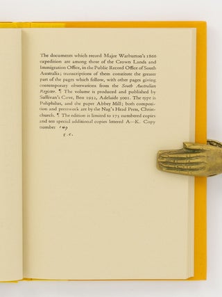 An Expedition North-East and North-West of Lake Eyre in 1866. The Diary and Despatches ...