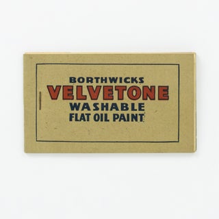 Item #140471 Borthwicks Velvetone Washable Flat Oil Paint. Trade Catalogue