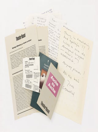 Item #140501 An autograph letter signed by Harold Pinter relating to the German-language premiere...