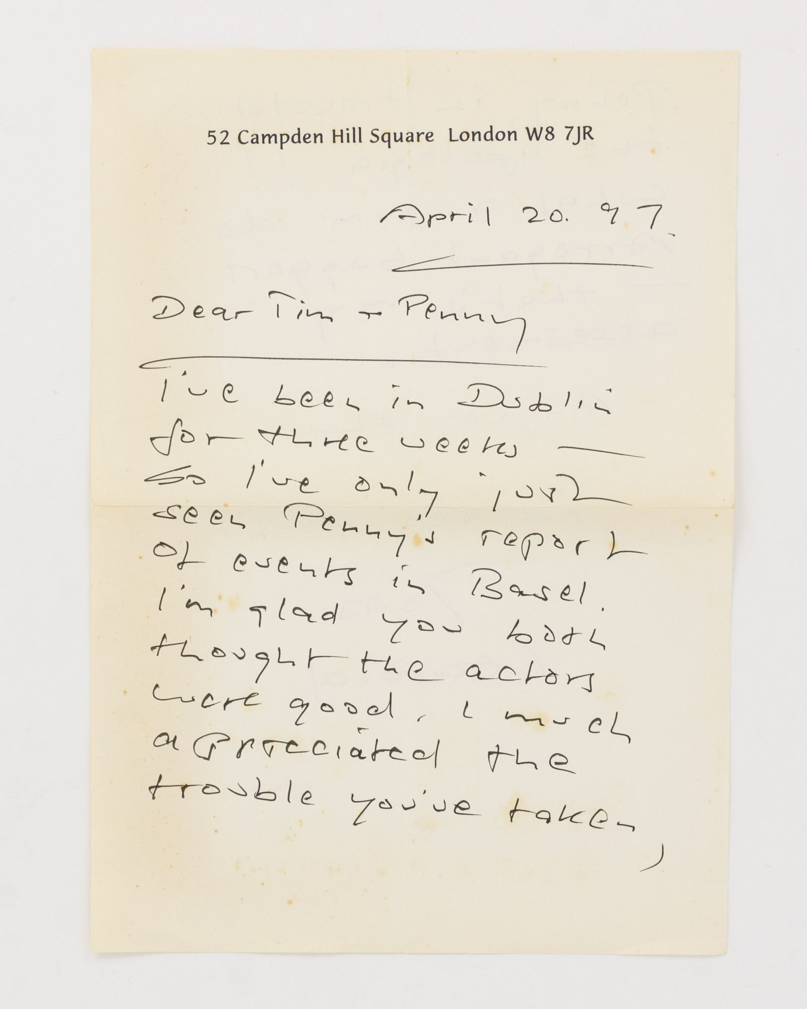 An autograph letter signed by Harold Pinter relating to the German ...