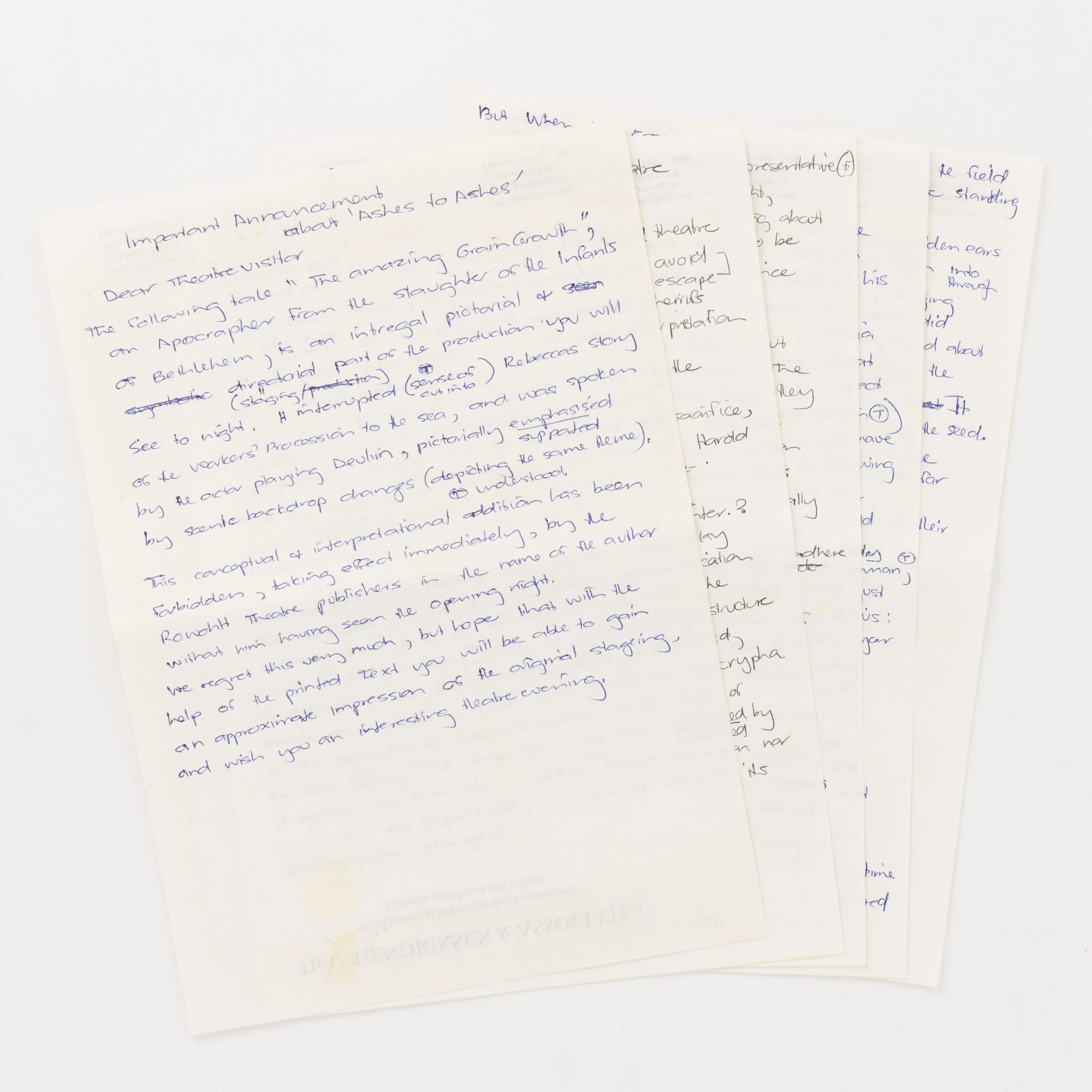 An autograph letter signed by Harold Pinter relating to the German ...