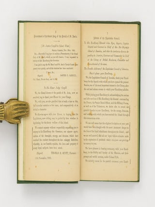 Jamaica. Addresses to His Excellency Edward John Eyre, Esquire, &c., &c., 1865, 1866
